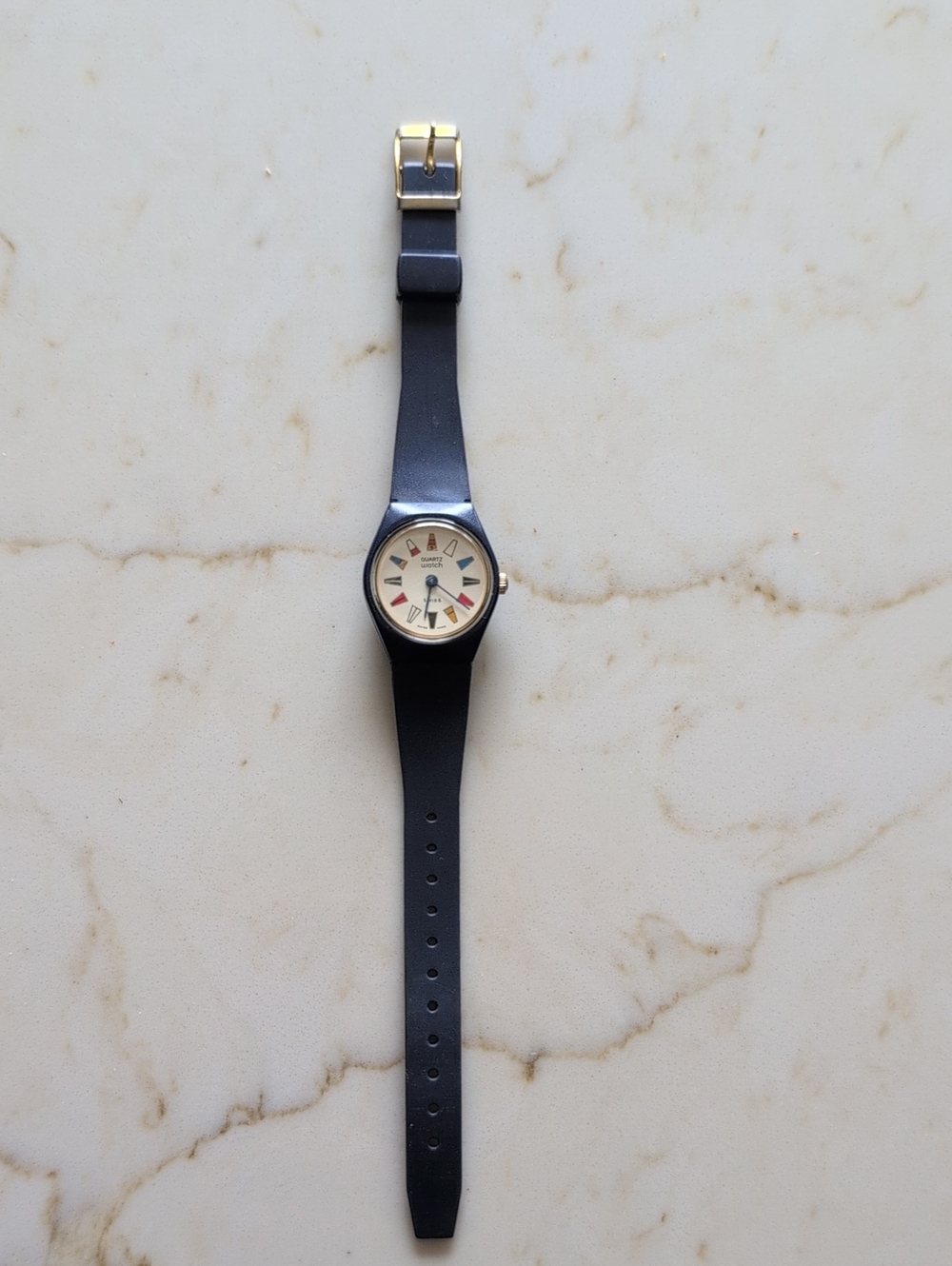Swatch Vintage 1984 Silicone Watch with Nautical Flag Dial ⭐🕛Automatic
